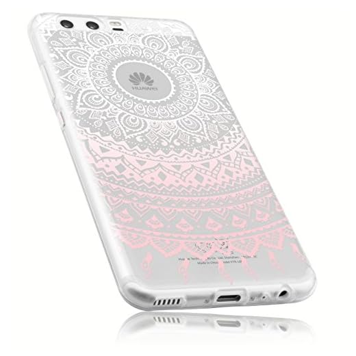mumbi skal kompatibel med Huawei P10 mobiltelefon fodral mobiltelefonskal, svart, Huawei P10, Ultra Slim transp. Rosa