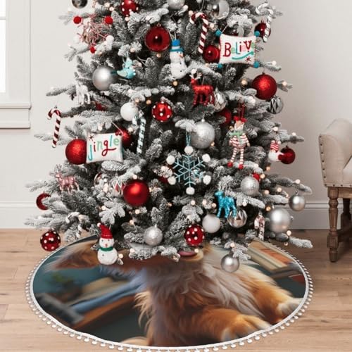 Décorations de sapin de Noël avec grand tapis de 122cm