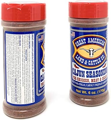 Great American Land and Cattle Co. Cajun Seasoning 6 ounce (Pack of 2)