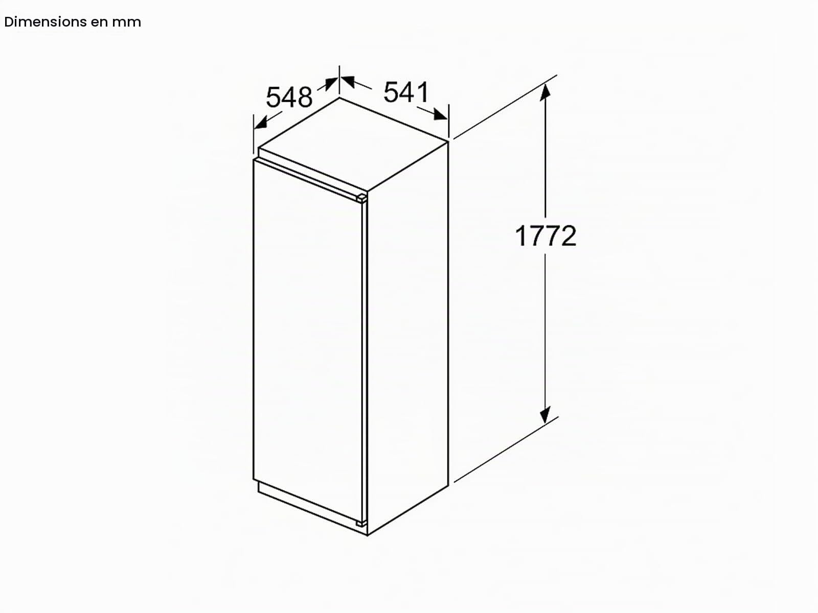 Réfrigérateur 1 Porte Intégrable À Glissière 310l - KI81RNSE0