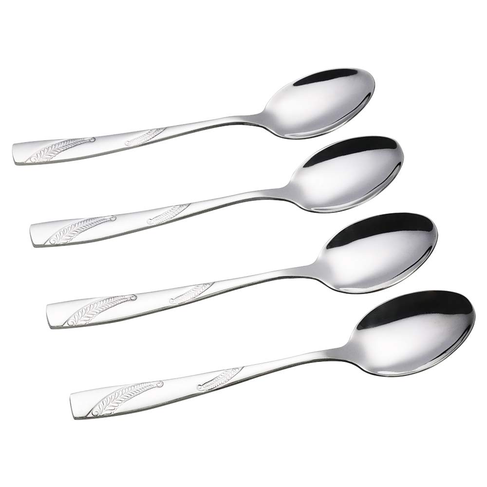 Cuillère à dessert en acier inoxydable : lot de 12 petites cuillères Bringer de table