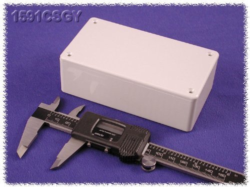 Hammond 1591Csgy Grey Abs Plastic Project Box -- Inches (4.7" X 2.6" X 1.4") Mm (120Mm X 65Mm X 36Mm) #TOP1