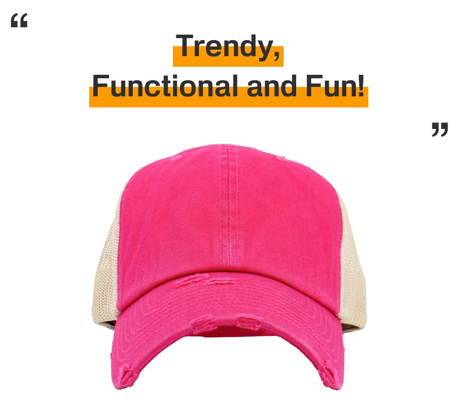 Image of KBETHOS Vintage Washed Distressed Cotton Dad Hat Baseball Cap Adjustable Polo Trucker Unisex Style Headwear