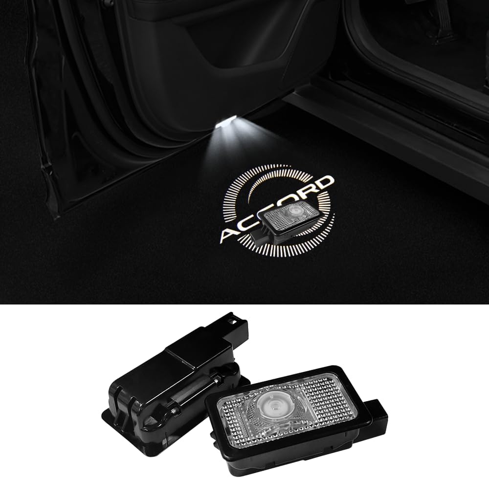 2 pcs LED Car Door Logo Lights Courtesy Projector Laser Puddle lamp Ghost Shadow Light Accord Accessories Compatible with Accord 2023-present (accord)