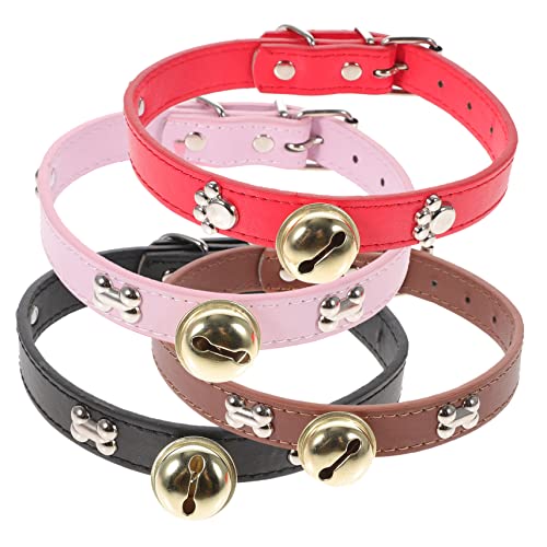 HAPINARY 4 Collari Per Capre Con Campanelli Regolabili, Collari Colorati in Fettuccia Ad Alta Densità Per Allevamento Di Pecore, Bestiame e Mucche, Accessori Anti-smarrimento Per Animali Da Fattoria