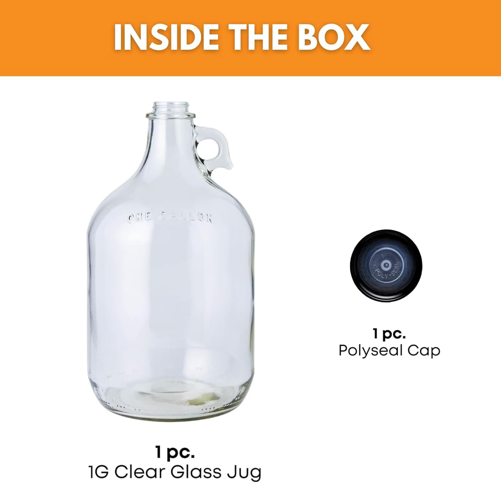 Amazon｜ガラス製ウォーターボトル 38 mm キャップ付き、容量 1