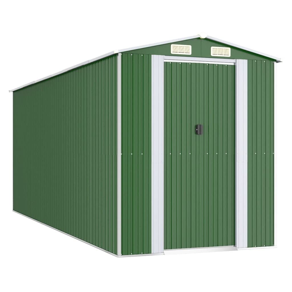 Générique Abri de Jardin Vert 192x523x223 cm Acier galvanisé,Maison & Jardin,Pelouses & Jardins,Vie en extérieur,Structures extérieures,Cabanes & abris de Jardin,3147431