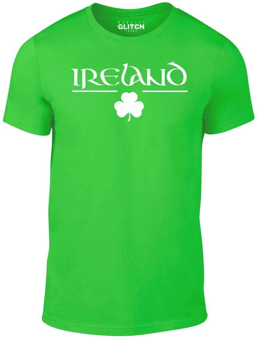 Reality Glitch Men's Irish T-Shirt. (XXXL, Irish Green)