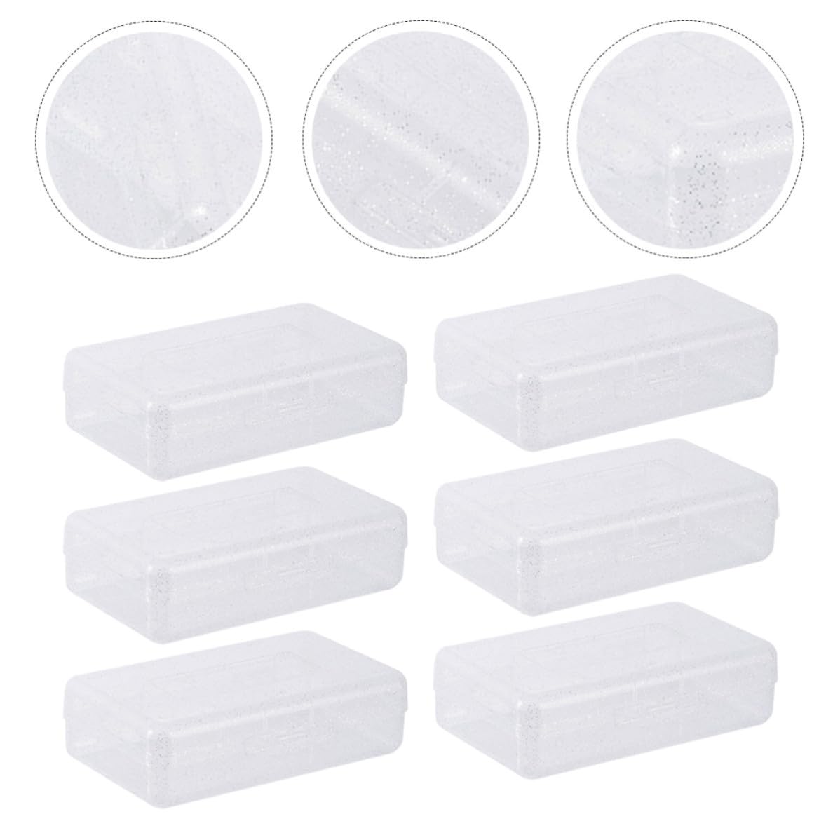Set 6 Pezzi Astucci in Plastica Trasparente Coperchio, Organizer per Cancelleria in Pp, Contenitore Semplice e Delicato per Scuola e Ufficio