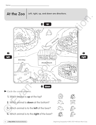Evan-Moor 3727 Beginning Geography Workbook thumb #5