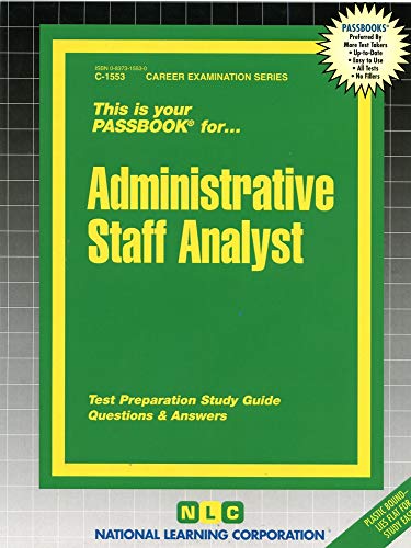 Administrative Staff Analyst (Career Examination Series)
