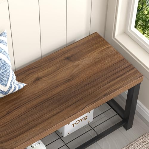 Folubanshoebenchmodernwoodandmetalstoragebenchforentrywayhallwayindustrialindoorbedroombenchseatforlivingroommudroomrusticwalnut47inch Urban Country Home Decor Foluban shoe bench modern wood and metal storage bench for entryway hallway industrial indoor bedroom bench seat for living room mudroom rustic walnut 47 inch urban country home decor