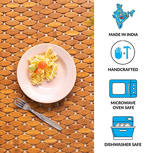 Image of ExclusiveLane Ceramic Quarter Plates Side Plates for Snacks Serving | 'Coral Reef' Hand Glazed Studio Pottery Ceramic Plates Pasta Plate Serving Plates (Set of 1, Dishwasher & Microwave Safe)