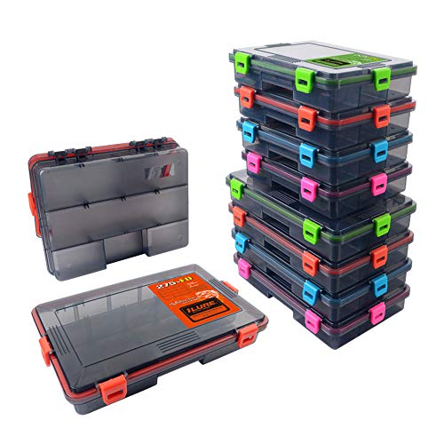 Caixa de pesca, Andoer 11 compartimentos caixa de equipamento de pesca à prova d'água isca de pesca