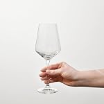 Krosno Large White Wine Glass | Set of 4 | 13.2 oz | Avant-Garde Collection | Perfect for Home, Restaurants and Parties | Dishwasher Safe | Lead-Free Crystal Glass | Lead-Free Crystal Glass, Perfect for Home, Restaurants and Parties, Dishwasher Safe