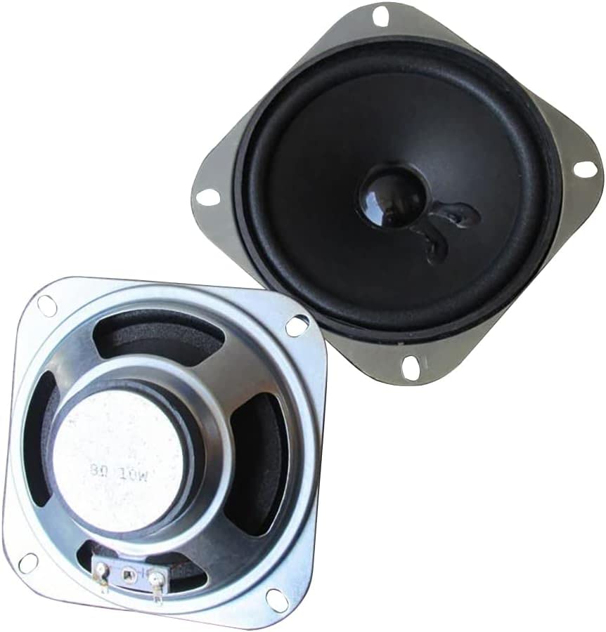 Desconocido 2 Altavoces de 4 Pulgadas Tree/Medium/Bass Woofer 8ohm 10W Altavoz de frecuencia Completa Altavoces súper Finos para Cine en casa DIY