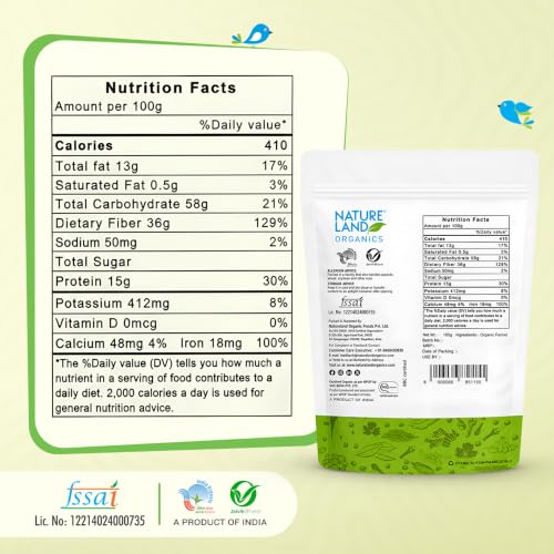 Image of Natureland Organics Fennel (Saunf) 100 gm - Organic Saunf