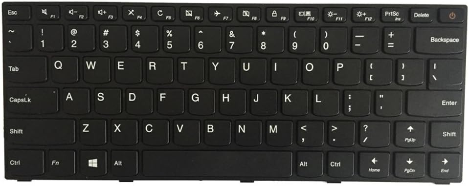 Laptop Keyboard Compatible for IdeaPad 110-14ISK 110-14 110-14ibr 110-14isk 310-14 310S-14 510-14 510S-14 E41-10 E41-15 E41-20 E41-25 Series (with On/Off), USB-C, Series Black