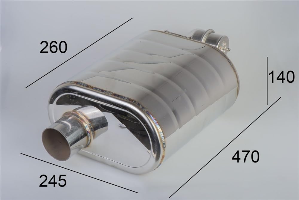 Tubo Extremo Escape Automóvil Kit Tubo Escape con Válvula Vacío Y Control Escape Universal Automóvil Silenciador Variable Acero Inoxidable 51, 63 Y 76 Mm, Control Remoto
