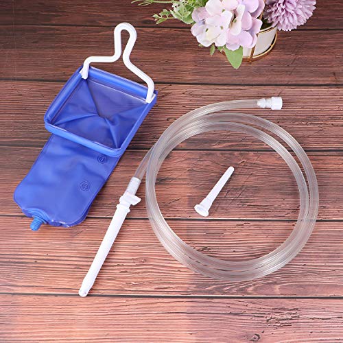Saco de PVC Enema Saco de irrigacao enteral irrigador flexivel Tratamento de enema de agua azul