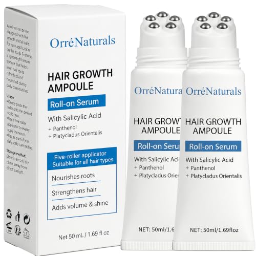 Hair Revival Ampoule Orre Naturals Hair Growth Serum Roll on with Pumpkin Seed Extract Aloe Vera and Menthol for Thicker Healthier Hair (2)