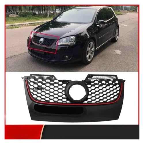 Rejilla de entrada de aire frontal para VW Golf 5 GTI MK5 de PVC resistente 4
