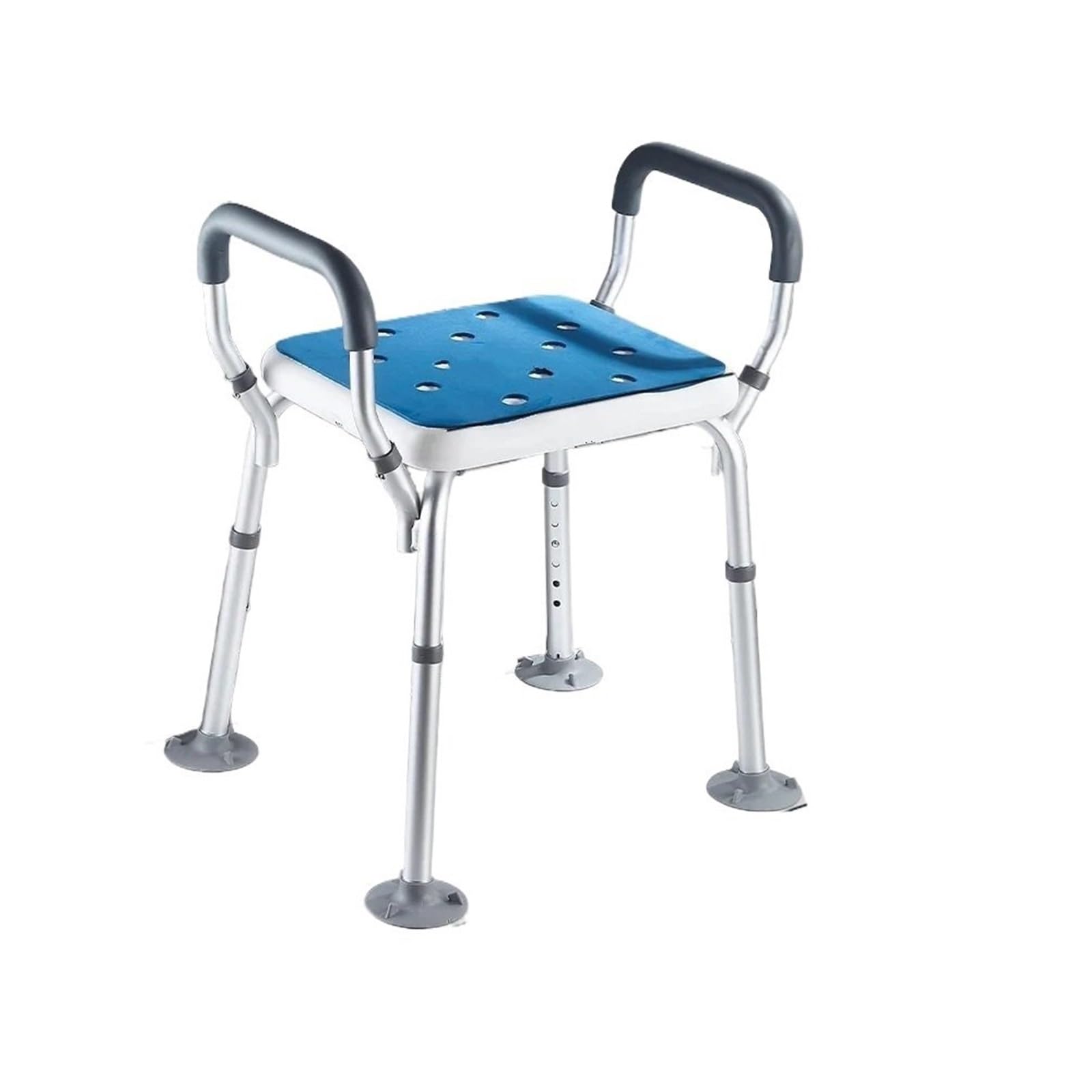 Barras de Apoyo para baños Barras de Apoyo para Ducha de Seguridad para Personas Mayores, artículos de Acero Inoxidable, Piezas de Inodoro, manijas de baño(Blue B)