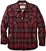 Legendary Whitetails Men's Standard Tough As Buck Sherpa Lined Flannel Shirt Jacket, Rugged Red Plaid, Medium