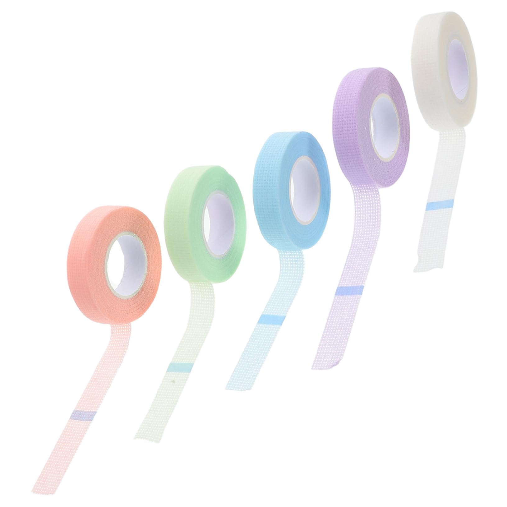 Mikinona Professional Eyelash Extension Tape Set 5pcs Breathable Lash Adhesive for Upper Lower Lashes