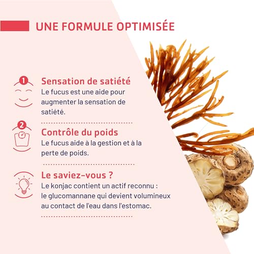 JUVAMINE - Expert Satiété 2-en-1 - Contrôle du poids - Sensation de satiété - Konjac - Fucus - Programme 30 jours - 60 gélules - 2 gélules par jour - Fabriqué en France – Image 5