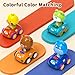 MNJCK Press to Go Car Toddlers Toys for 1-3, Push Go Animal Racing Car Set 4 Pack, Baby Infant Playing Vehicle Toys 6-12-18 Months, 1st Birthday Gifts for 1-2 2-3 Years Old Boys Girls