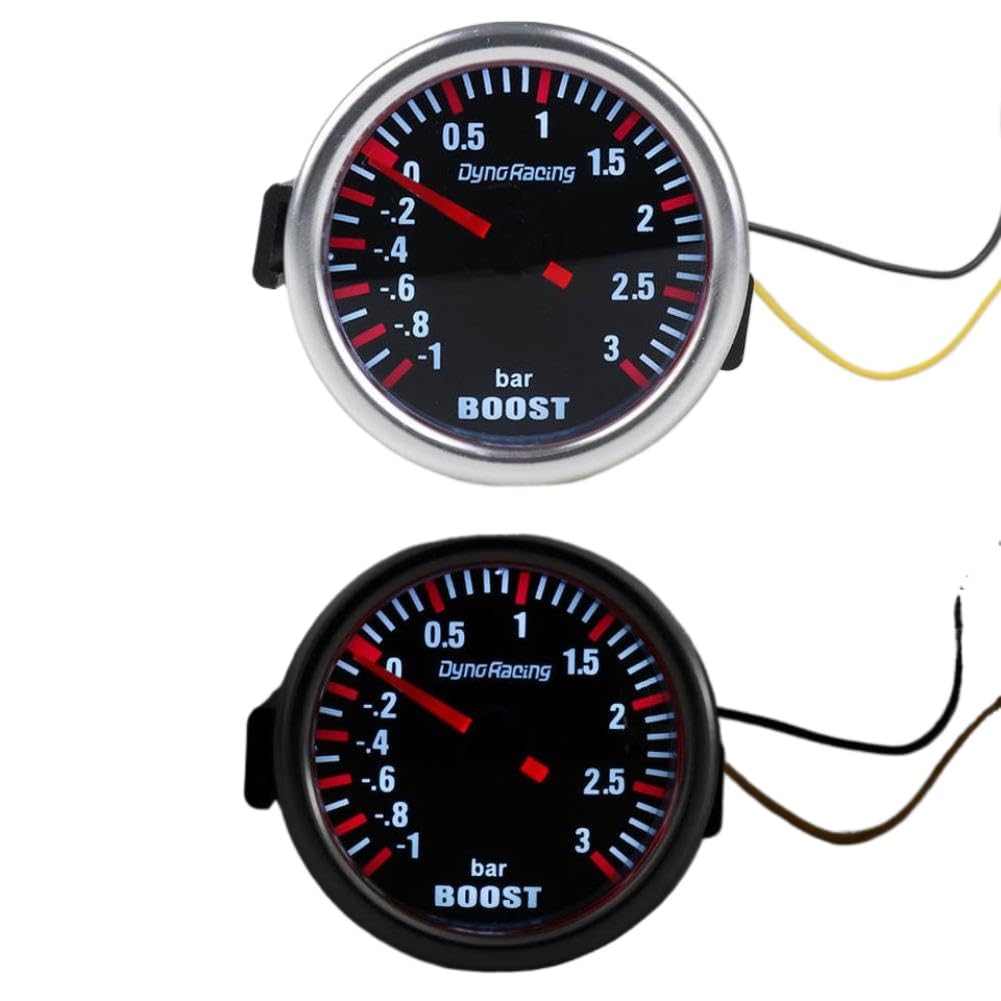 Mechanische Turbo-Boost-Anzeige, 2,52 mm, 3 bar, weißes LED-Rauchglas, kompatibel mit BX101537