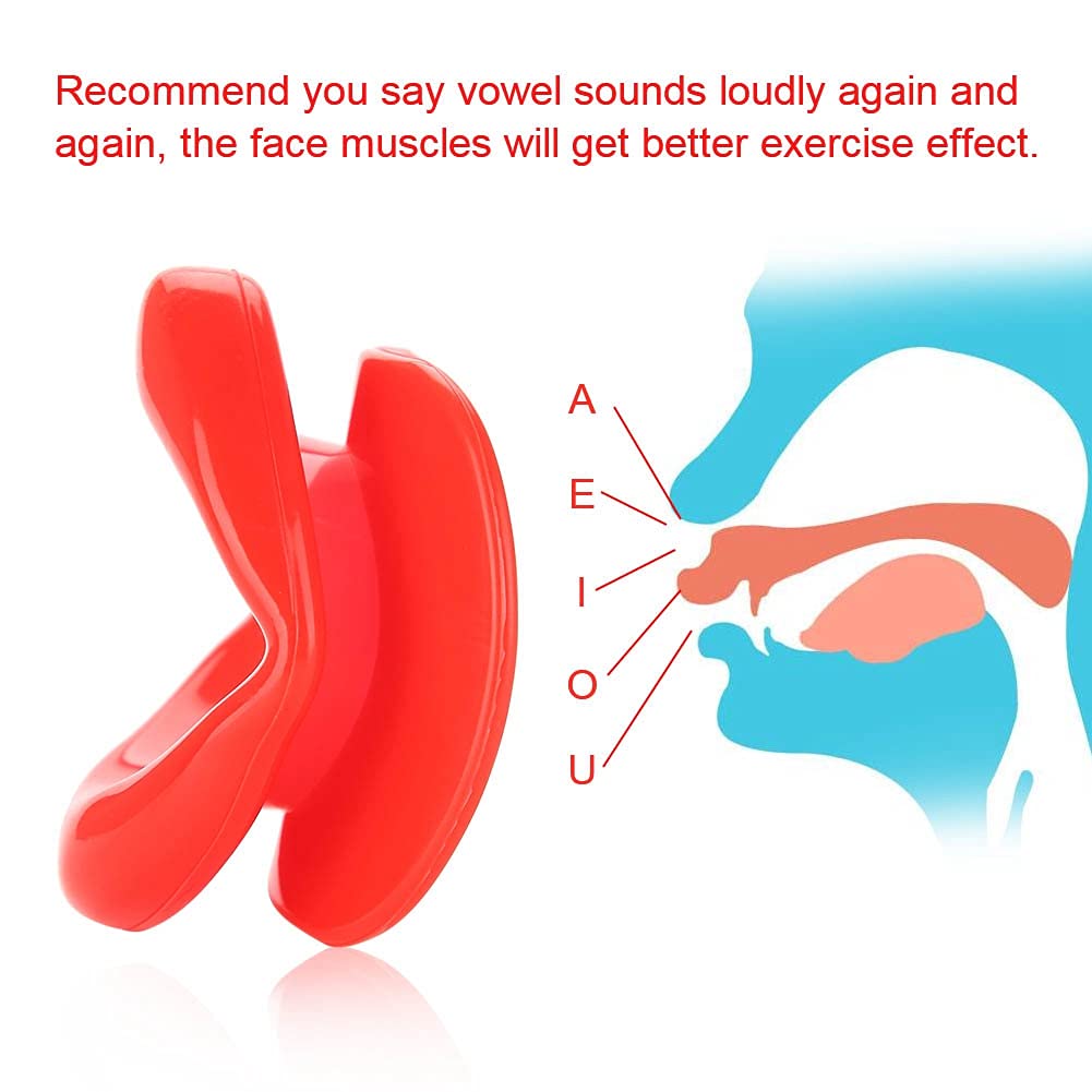 Lip Trainer,ANGGREK 1 Silicone Face Lifting Oral Exerciser Mouth Muscle Tightener Tightening Anti-Wrinkle Tool Red(red) image 2