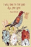 I Will Sing To The Lord All My Life Psalm 104:33: Internet Password Book With Discreet Privacy Cover