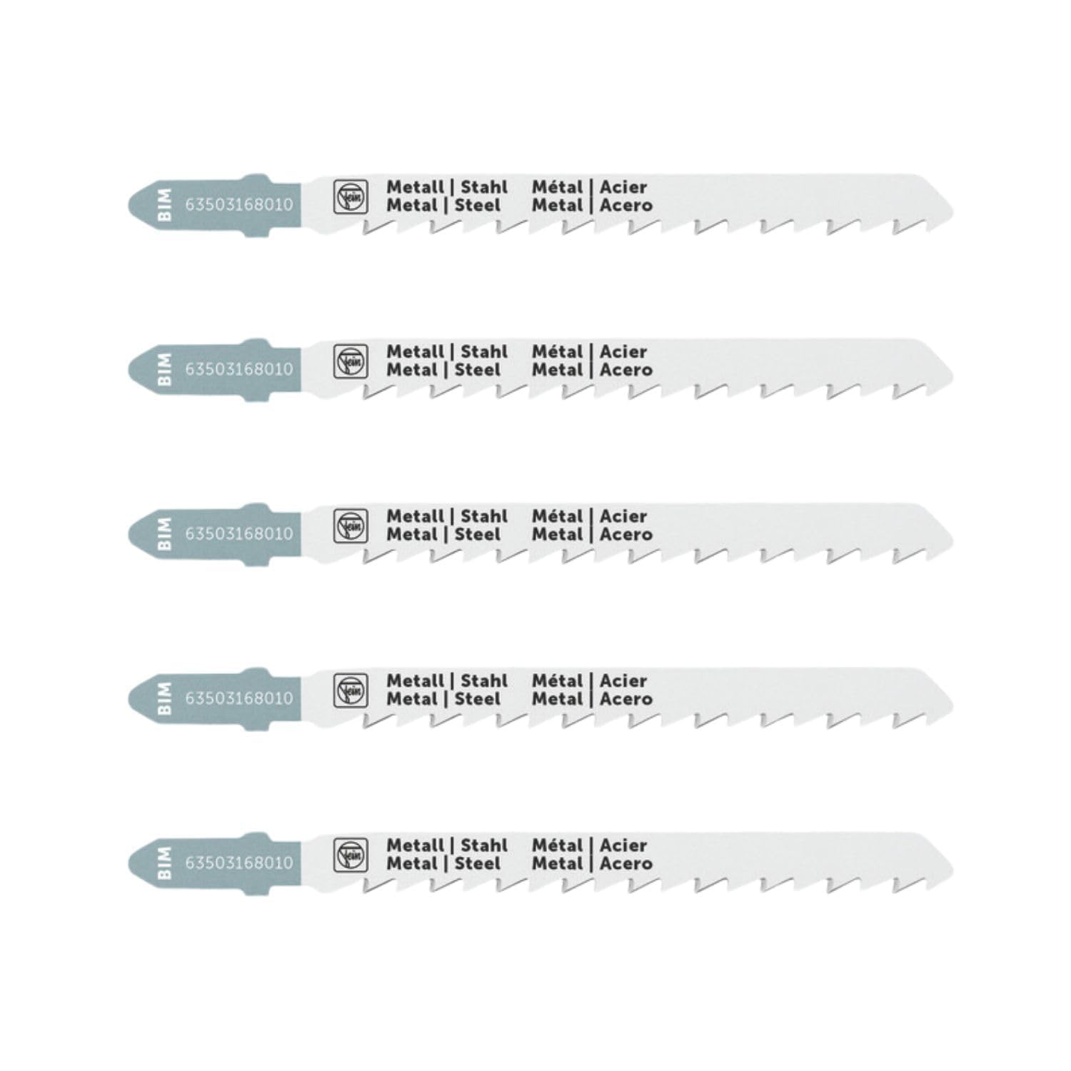 FEIN Jigsaw blade F-IRON Jig 26 AS for metal BIM 75 T2 MSA SC For sheet metal and metal, stainless steel, INOX, sheet steel. PU=5 pcs.