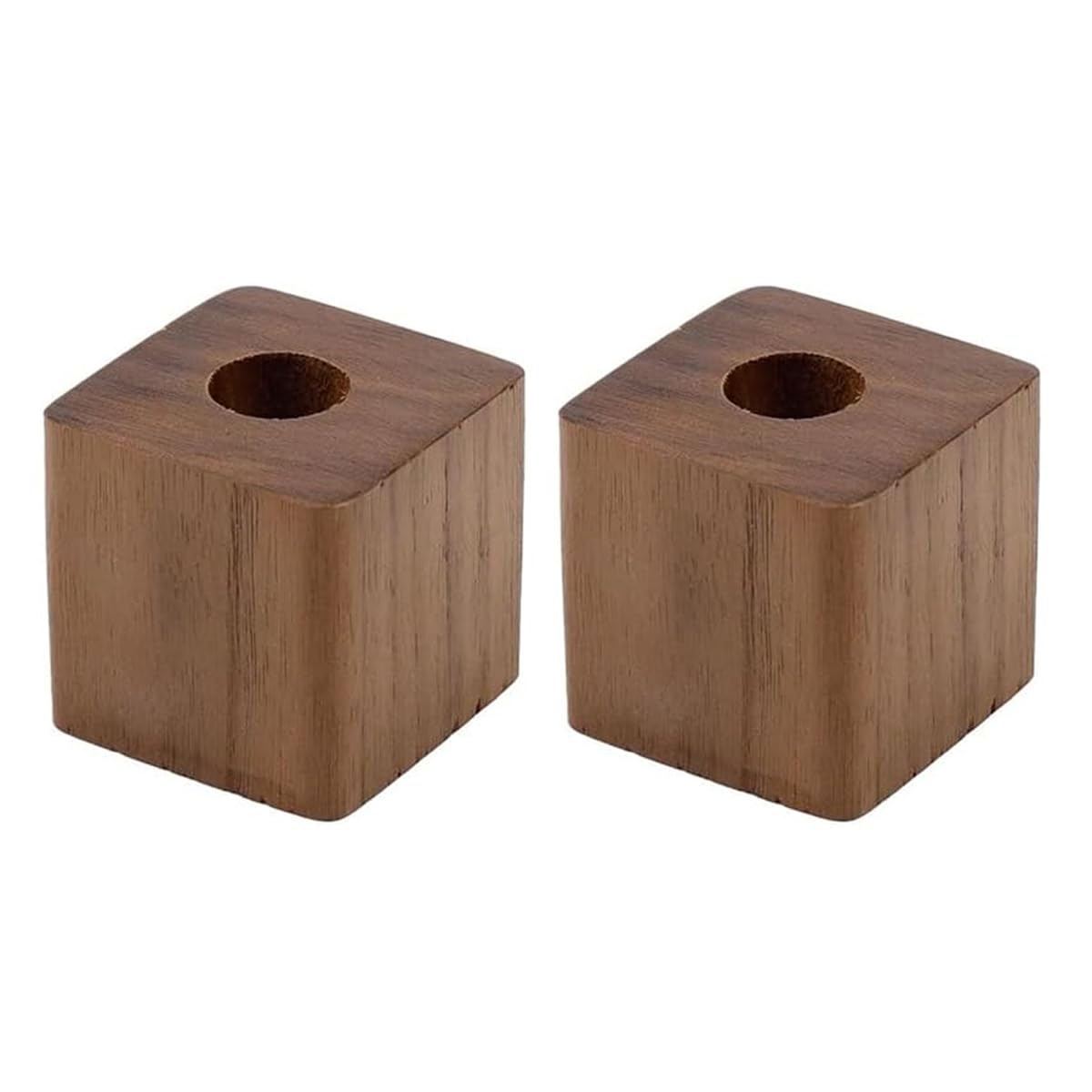 Hoite 2 PCS Wooden Single Pen Holder,Cubic Pen Holder for Home Office Desk
