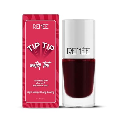 RENEE Tip Tip Water Tint - Cherry Whirl, Stain for Lip & Cheeks, Long Lasting, Lightweight Soft Tint, Matte Dewy Effect 