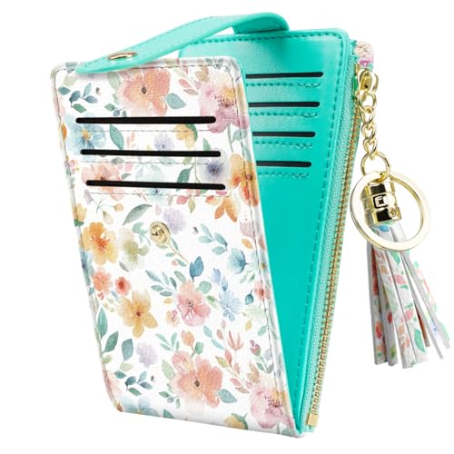 Simikol RFID Blocking Slim Wallet Women Bifold Credit Card Holder ID Window