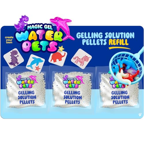 Image of Aqua Fairy Water Pets Solution Refill - 3 Pack Magic Elf Toy Powder Kit - Optimized Solution for DIY Squishy Maker Set - Make Your Own Squishes Toys Craft - Compatible with Most Water Gel Kits