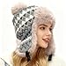 IPENNY Women's Winter Faux Fur Trapper Hat, Warm Knitted Ear Flap Cap, Fashion Cold Weather Outdoor Snow Ski Hat for Women (Light Grey)