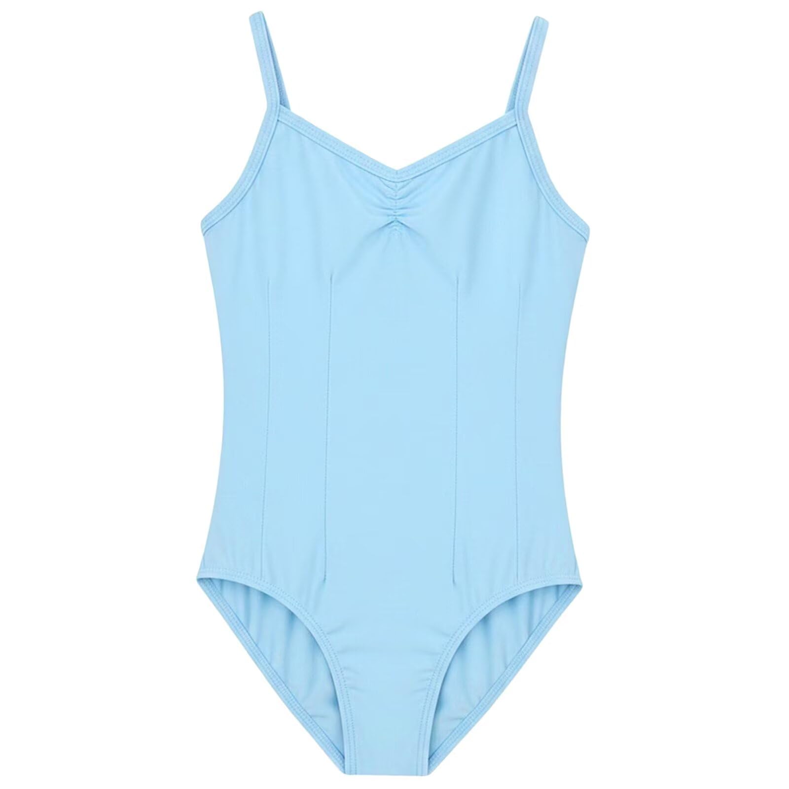 Maillot Ballet Niñas, Camisola de Corte Alto, Maillot Danza Leotardos Gimnasia, Forro Completo, Espalda en V