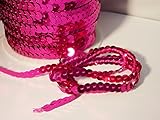 wünderschöne Elemente 5 m Pailettenband - Pailetten Band, Fuchsia, S56