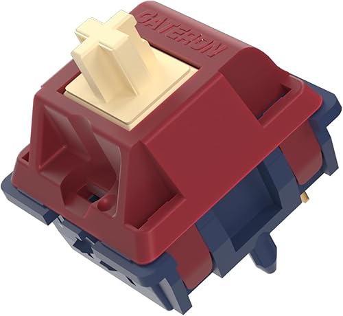 GATERON Quinn Interruptores táctiles 59gf RGB 5 pines pre lubricados para teclado mecánico MX (35PCS)