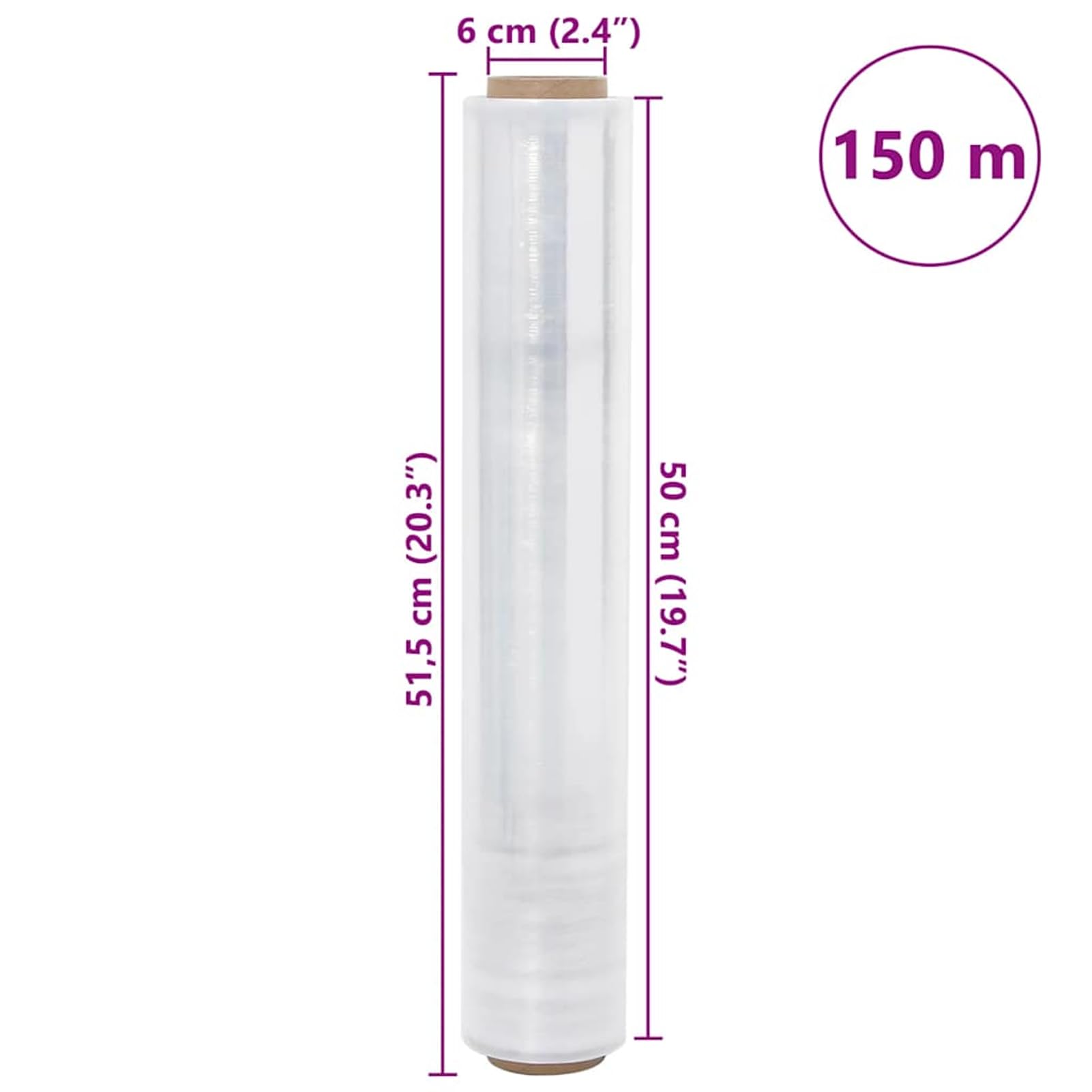 Film Estensibile 6 pz Trasparente 17 ¦Ìm 50 cm x 150 m