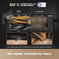 dreame D20 Saugroboter, 13.000 Pa Saugkraft, DuoBrush für Tierhaare, LDS-Navigation, 2-in-1: Staubsaugen und Wischen, Hartböden und Teppiche, 5.200-mAh-Akku, App- und Sprachsteuerung – Ansicht 3