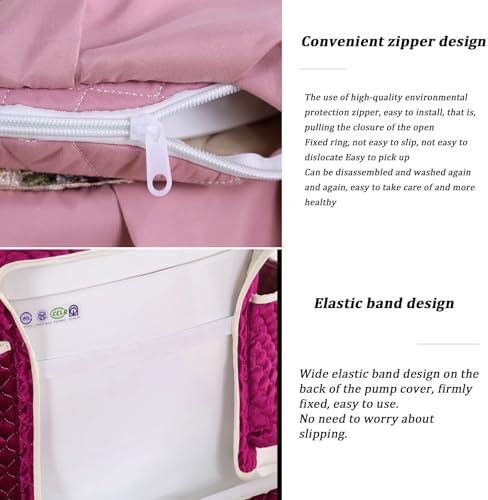 Purple Velvet Embroidery Lace Toilet Mat Set - 3-Piece Bathroom Accessories, Toilet Seat Cover, Tank Lid Cover, Elegant Lace Decor for Home Bathroom