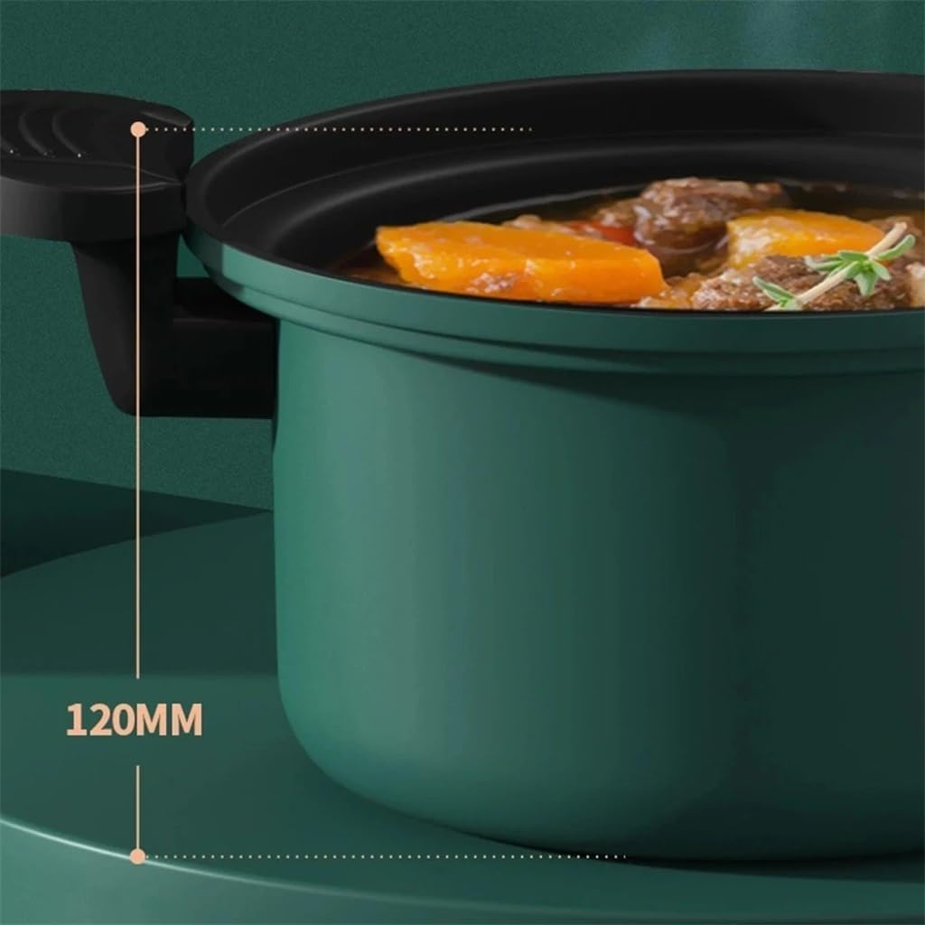 Kitchen Nonstick Pressure Cooker 3.5L Portable Multi-Purpose Multi-Cooker Household Cooking(white-Dinosaur Doodle4)