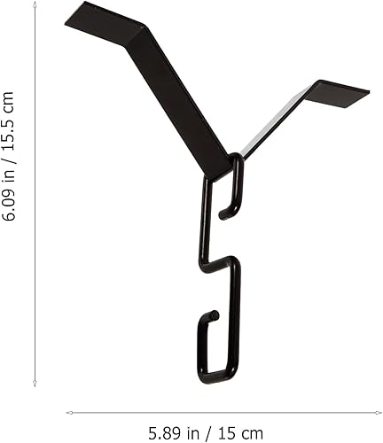 Miniatura 3 de DOITOOL Adaptador de gancho de cadena de lluvia para cadenas de canalón 2 piezas clip de cadena de lluvia de hierro recubierto negro para bajante -