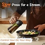TrendPlain - Original 16oz/470ml Olive Oil Dispenser Bottle for Kitchen Gadgets and Air Fryer Accessories - Olive Oil Sprayer for Cooking w/Stickers (Light Blockage) - Black - Image 5