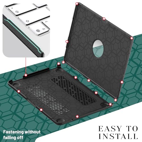 Image of ProElite Case for MacBook Neo 13 inch 2026, Fabric Material Hard Shell with Slim TPU Bumper and Fold Kickstand, Black